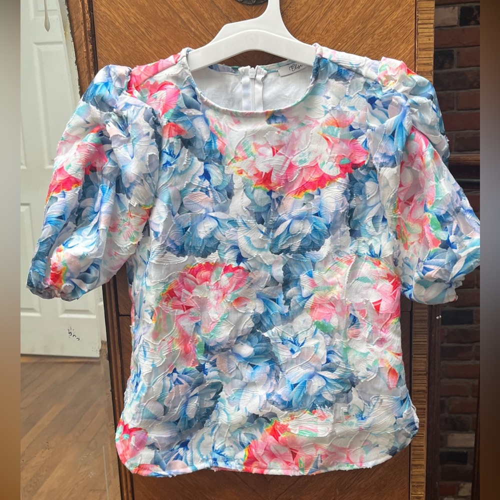 Floral Puff Sleeve Blouse